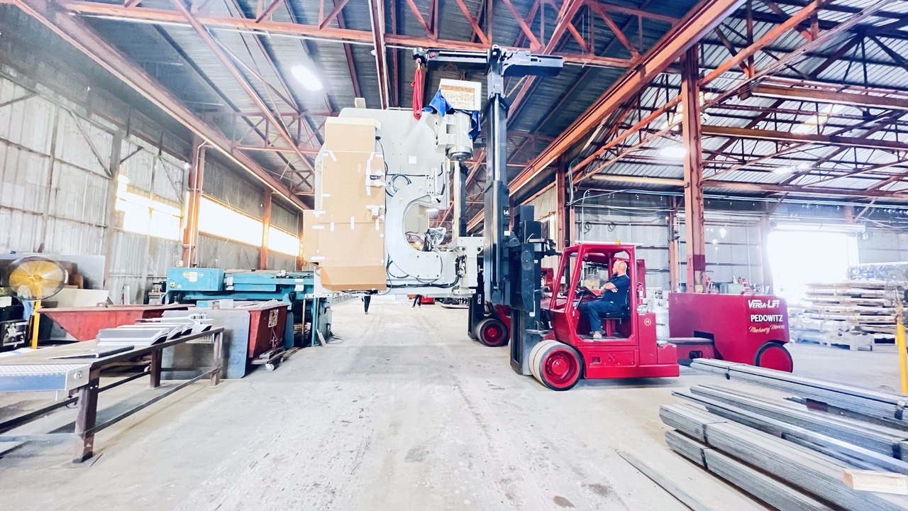 Pedowitz-Machinery-Movers-84000-84000-Pound-Press-Brake-Transport-Installation-Pound-Accupress-Brake-Plant-City-FL-46