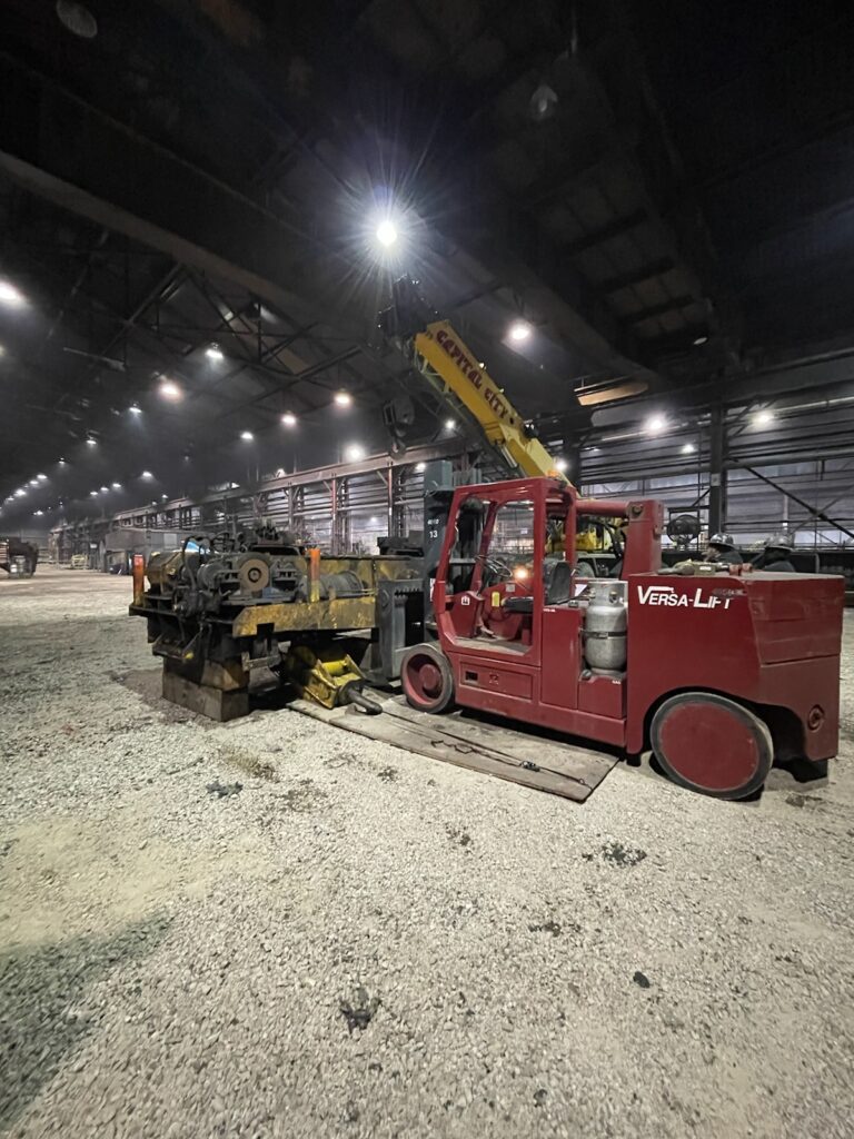 heavy lifting machinery storage Fort Wayne IN Pedowitz Midwest Rigging Crane hoist for a 35-ton crane in Canton OH 1