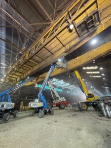 heavy lifting machinery storage Fort Wayne IN Pedowitz Midwest Rigging Crane hoist for a 35-ton crane in Canton OH 2